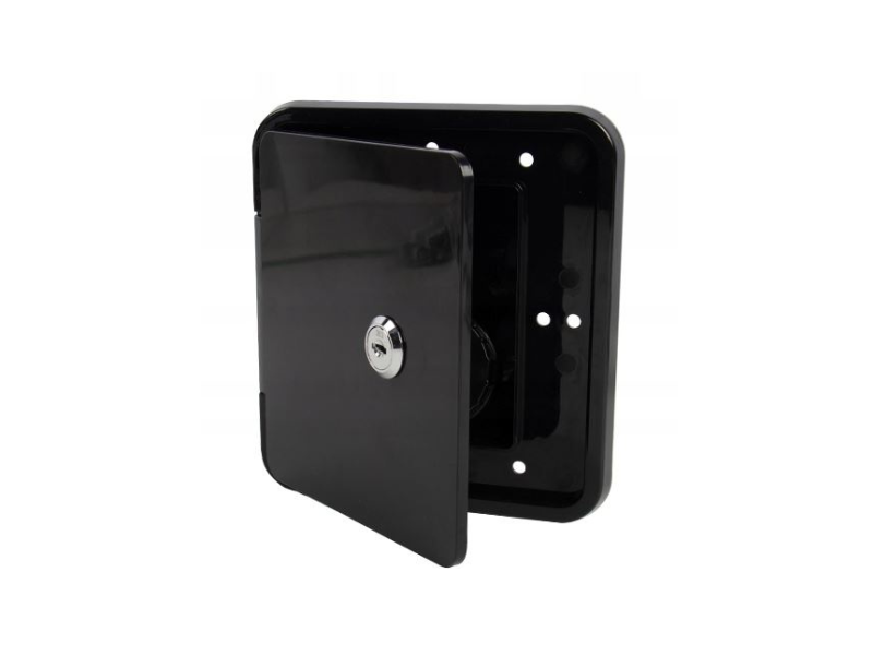 WLEW WODY Z KLAPKĄ 151x166mm ZAMYKANY NA KLUCZ CZARNY SFWH2-151-166-01

